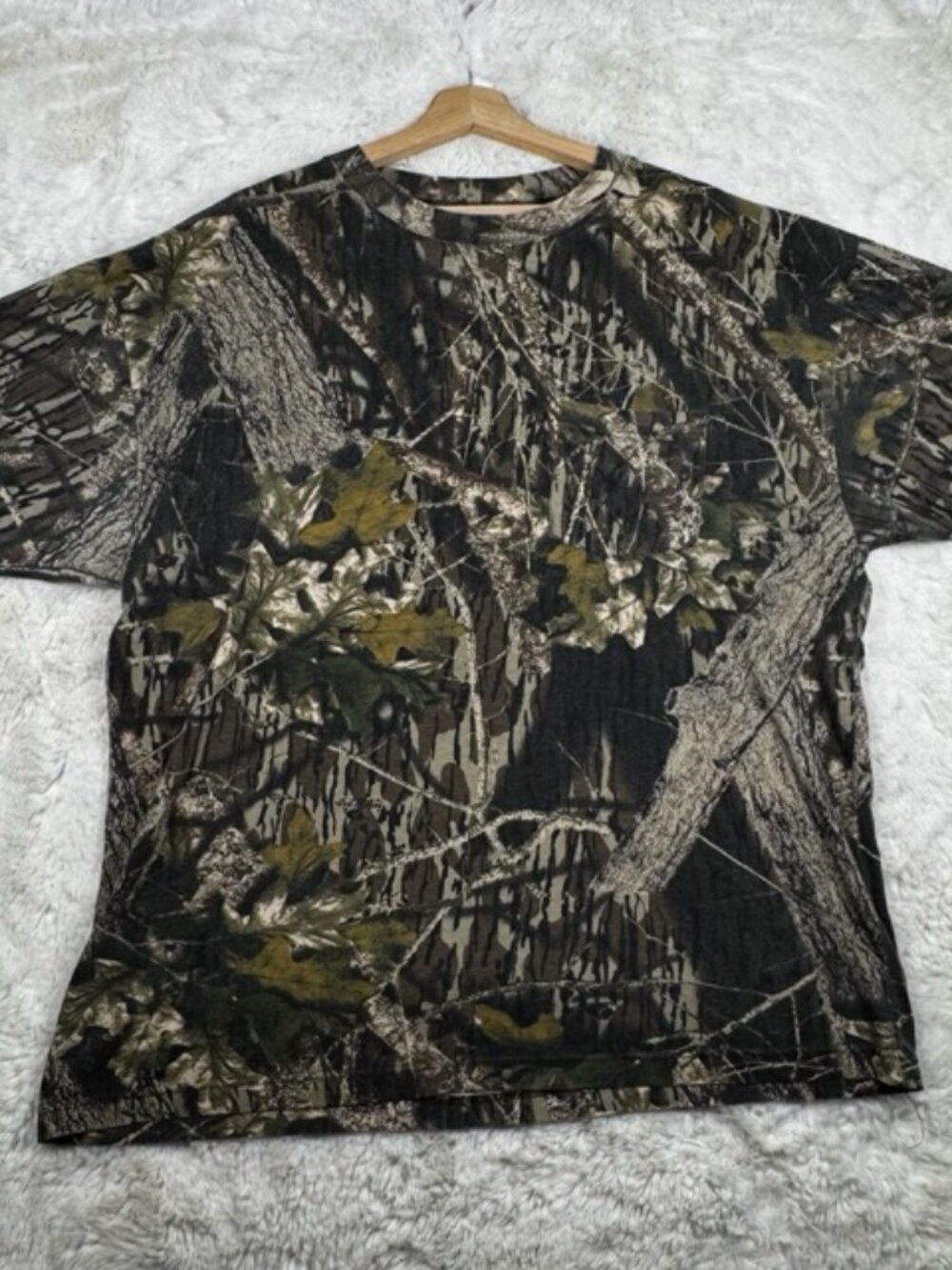 Vintage Mossy Oak Camo Shirt XL Break-Up Brand Camo Front Pocket Single Stitch